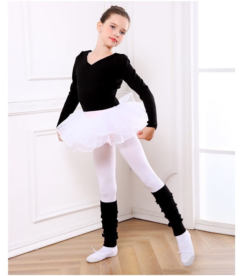 女童舞蹈护腿袜套儿童芭蕾舞护腿舞蹈脚套针织毛线袜保暖练功护膝