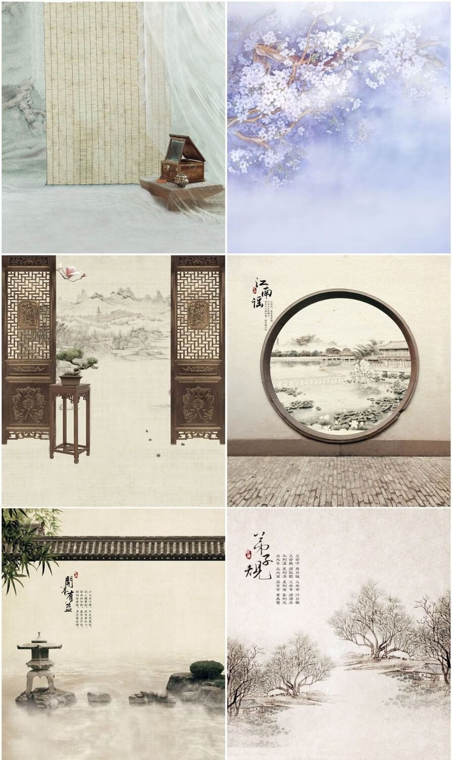 直播背景墙古风超仙飘逸仙女古装古风摄影背景布汉服唐装网红抖音快手