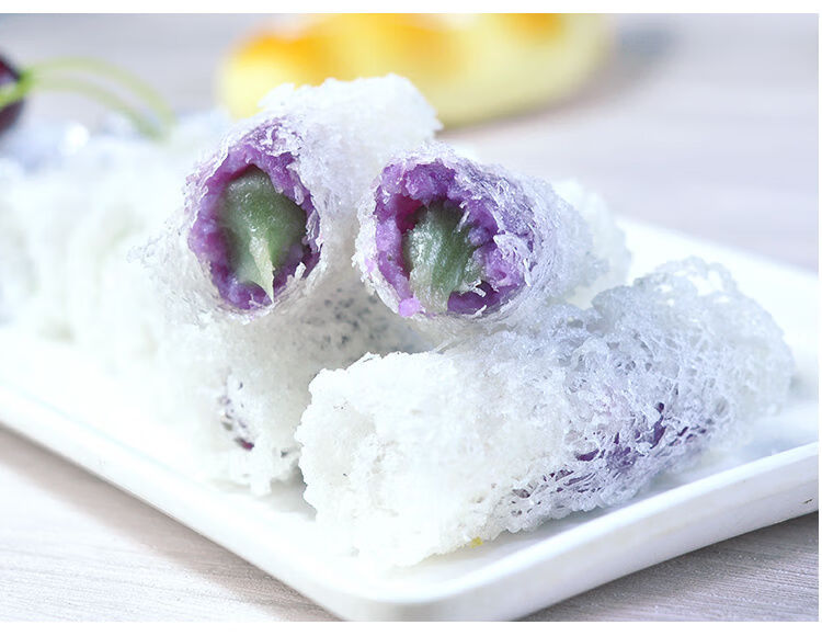 娘惹山药卷银丝卷油炸小吃半成品紫薯山药春卷糕点点心港式下午茶山药