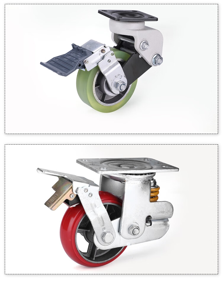 3寸减震脚轮2寸弹簧万向轮2.