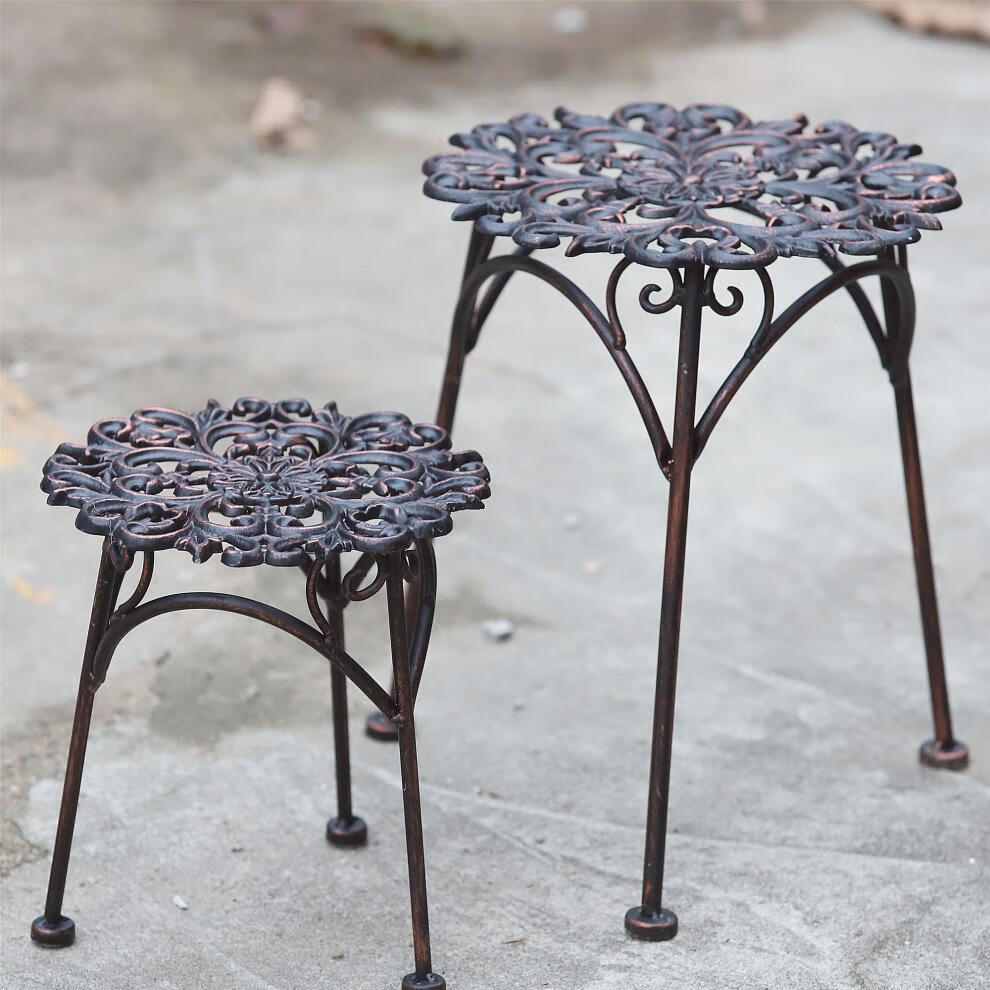 欧式花架简欧花架客厅装饰摆件北欧风格花架子户外铁艺落地式花园庭院