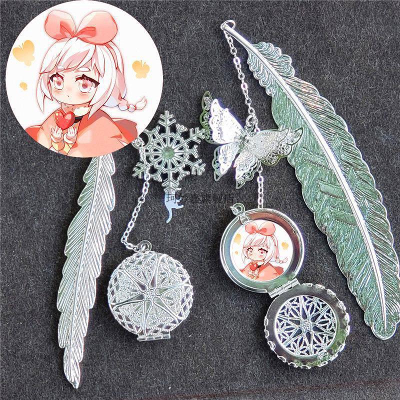 光遇白鸟 光遇周边书签白鸟钥匙扣平菇头卡卡西学生文具流苏挂饰diy