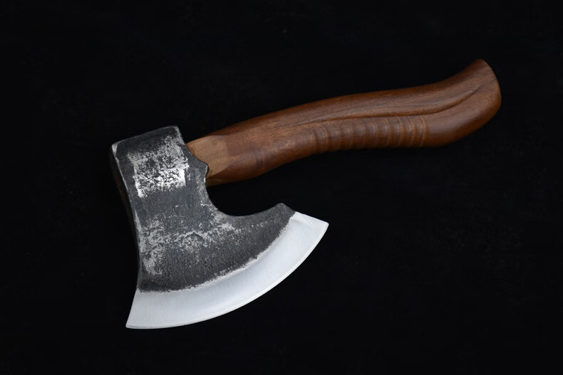 龙泉纯手工锻打加厚加重骨斧屠夫商用斩大骨斧头家用锋利剁骨刀维京