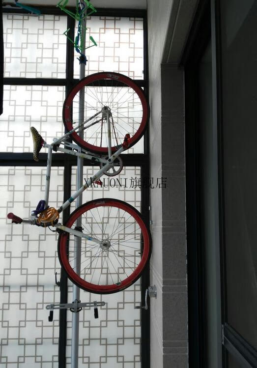 永久自行车顶天立地挂架平衡车展示挂钩公路车立式停车架4米款含4付铝