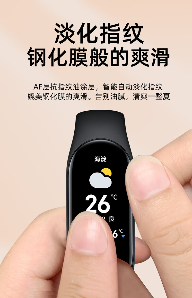 镇都兴适用小米手环7膜手环6贴膜nfc版保护膜七钢化膜全屏覆盖手表膜5