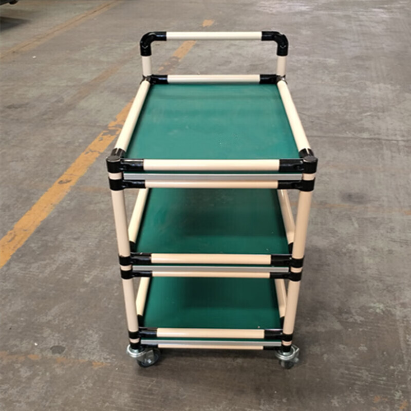 物料周转车精益管可调节围挡推车无尘车间流水线棒货架推车长600宽400