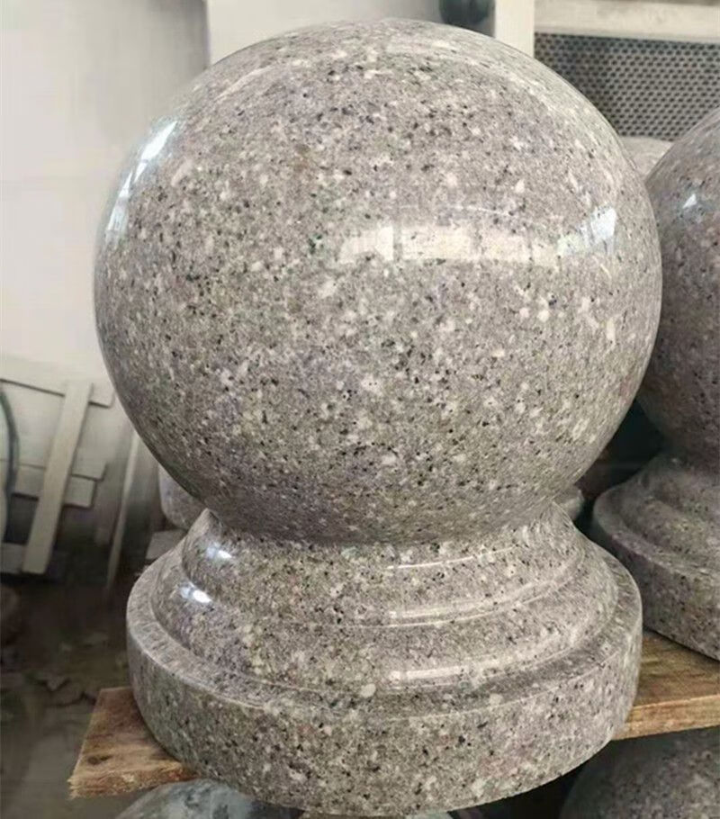 巴佳 石墩石雕门墩路障挡车石球石雕摆件石雕石球圆球门柱球围墙柱