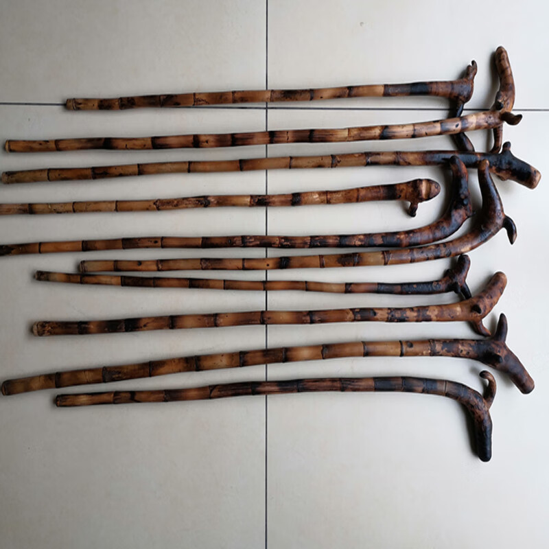 金丝竹密节纯手工打磨实心武术竹棍棕竹教鞭登山杖手