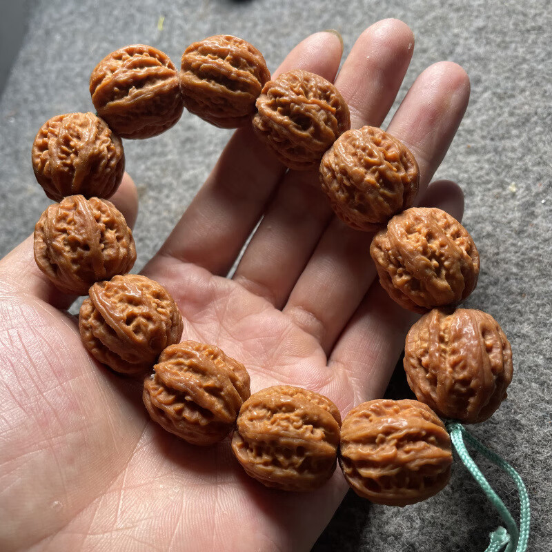 小核桃秋子蛤蟆头手串小手持干刷打底小核桃文玩手串手链 钻碎恋 大约