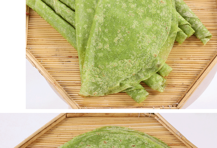 纯手工圆形菠菜面饼皮薄饼家用早餐速食面食菠菜饼30张装单饼【图片