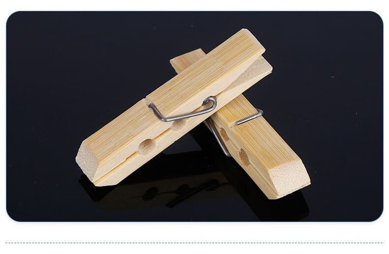 赛普达saipuda竹夹子晾衣夹家用强力木夹子晒被夹小夹子衣服夹子防风