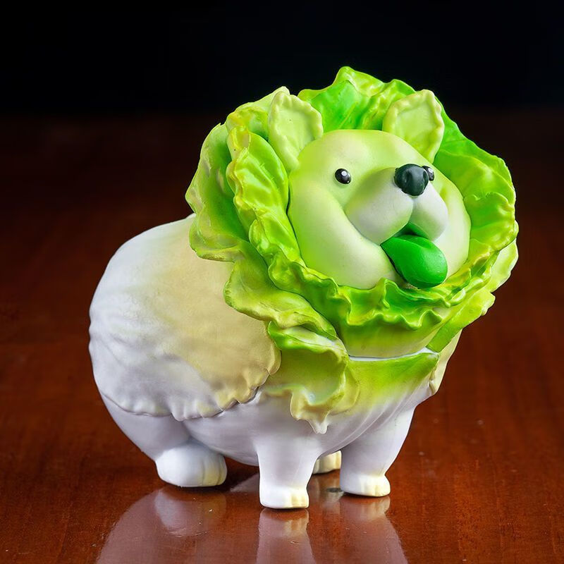 蔬菜精灵系列白菜狗诺安同款蔡经理车载摆件潮玩卡通创意模型二次元