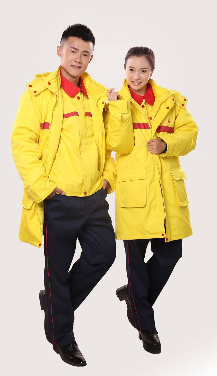 加油站工作服冬季加长款大码棉袄棉衣中石油防寒服保暖厚棉衣加肥工装