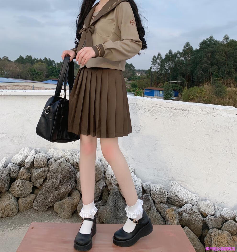 冬天穿不良少女jk制服秋冬季套装水手服女裙上衣长袖学院风学生校供
