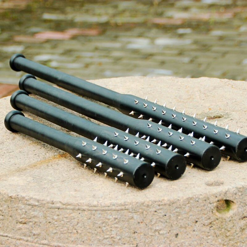 加长实心塑钢狼牙棒防身居家带刺棒球棍合法车载打狗棒防爆棍 50厘米