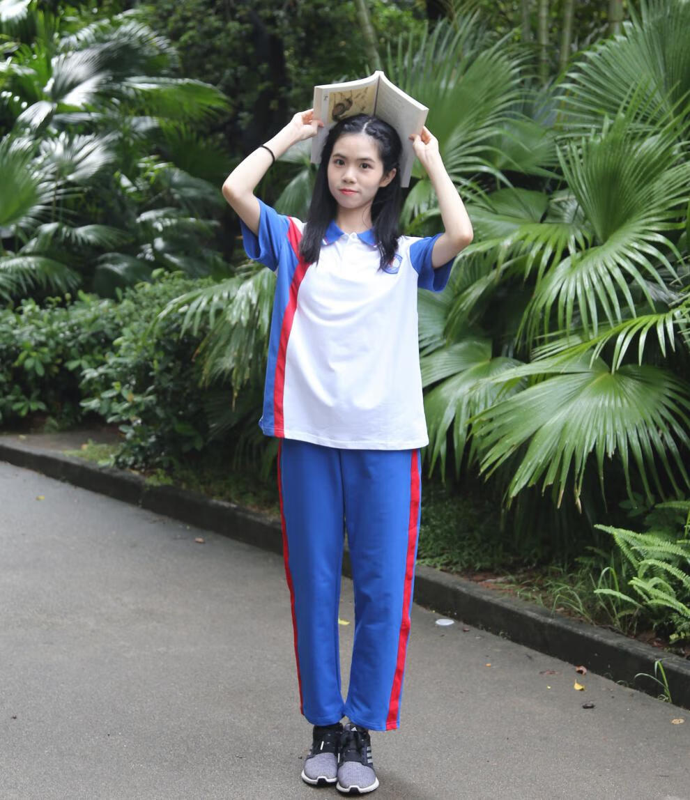 阅诗东莞校服新款东莞第七中学东莞市第七中学中学棉短长裤校服七中