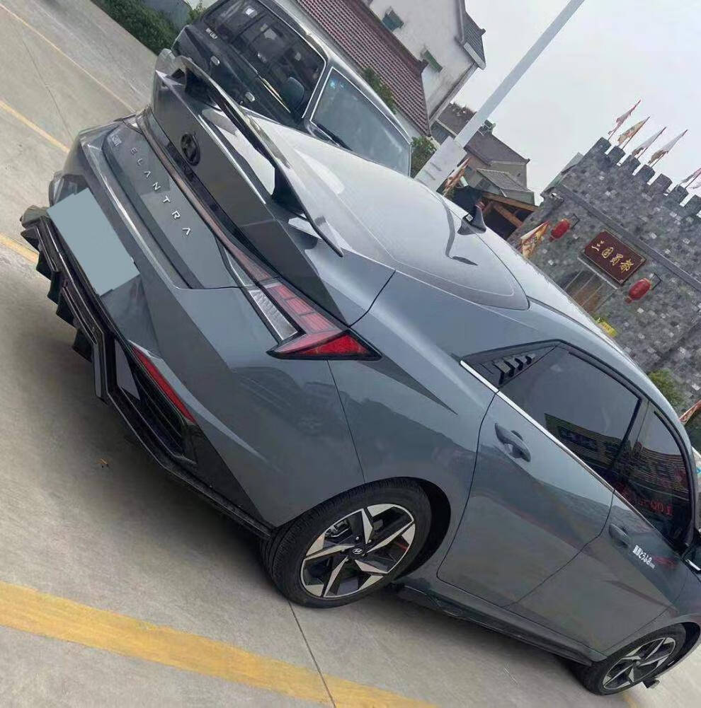 适用于21款现代七代伊兰特前铲北京一体式后扰流改装包围后唇前唇侧裙