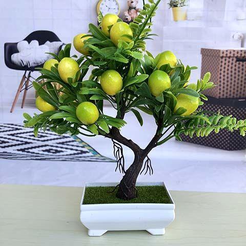 精品绿植仿真花发财树绿植物塑料盆栽盆景客厅装饰干花卉假花酒柜摆件