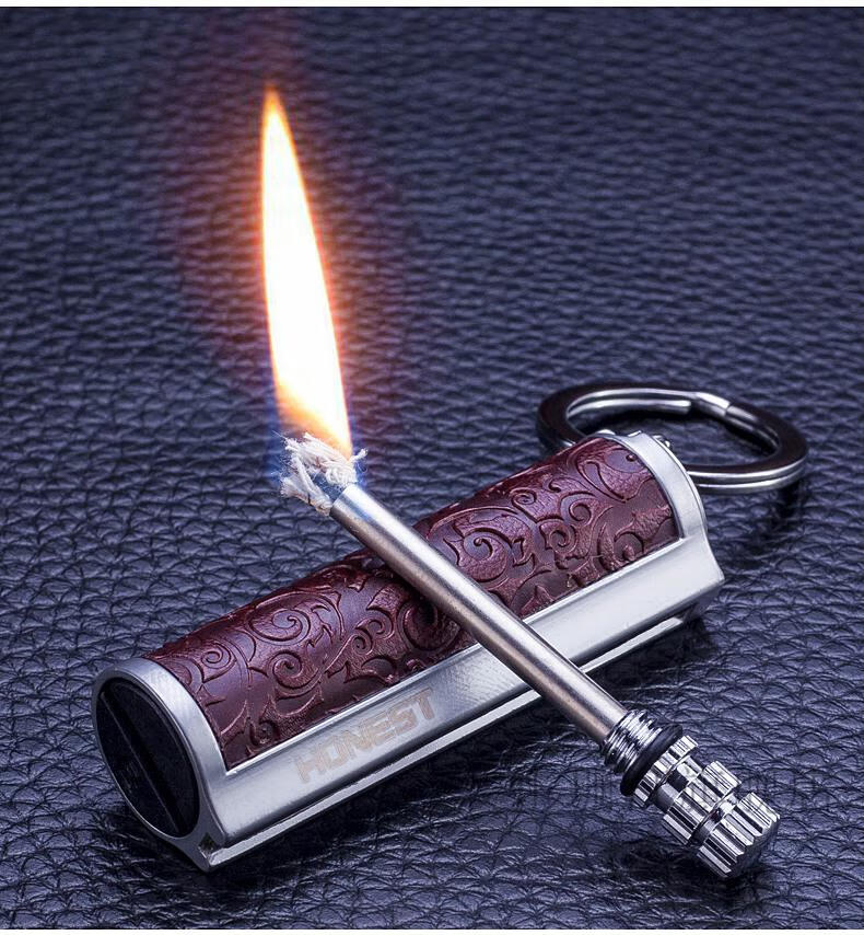 办公室万次火柴万次火柴打火机煤油户外便携创意奇特煤油火机钥匙扣