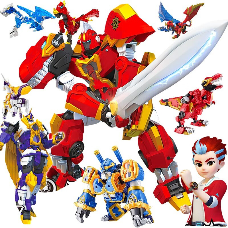 69钶龙战记变形机器人恐龙合体儿童玩具男孩女孩科龙科隆克隆战记姬