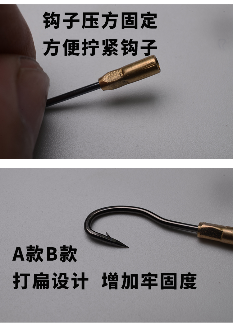 化氏黄鳝钩有倒刺歪嘴钩钓黄鳝专用钩黄鳝钓具钓黄鳝钩子m2螺纹鳝鱼钩