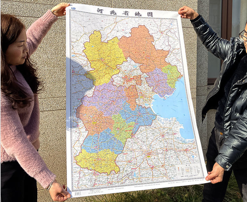 2022年河北省地图贴墙款106米办公家用客厅学生高清防水版地图x河北省