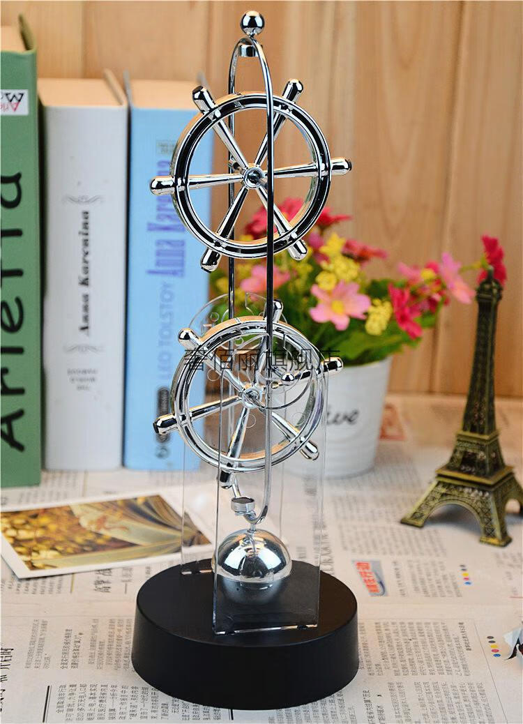永动机摆件磁力双轮永动仪大型电动磁力双转摇摆器混沌摆科教礼品家居