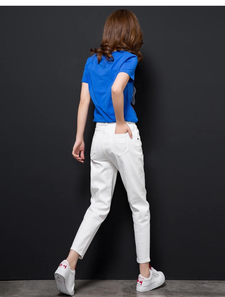 九分裤显瘦宽松加绒休闲大码哈伦裤女士黑色单款长裤31135145斤左右