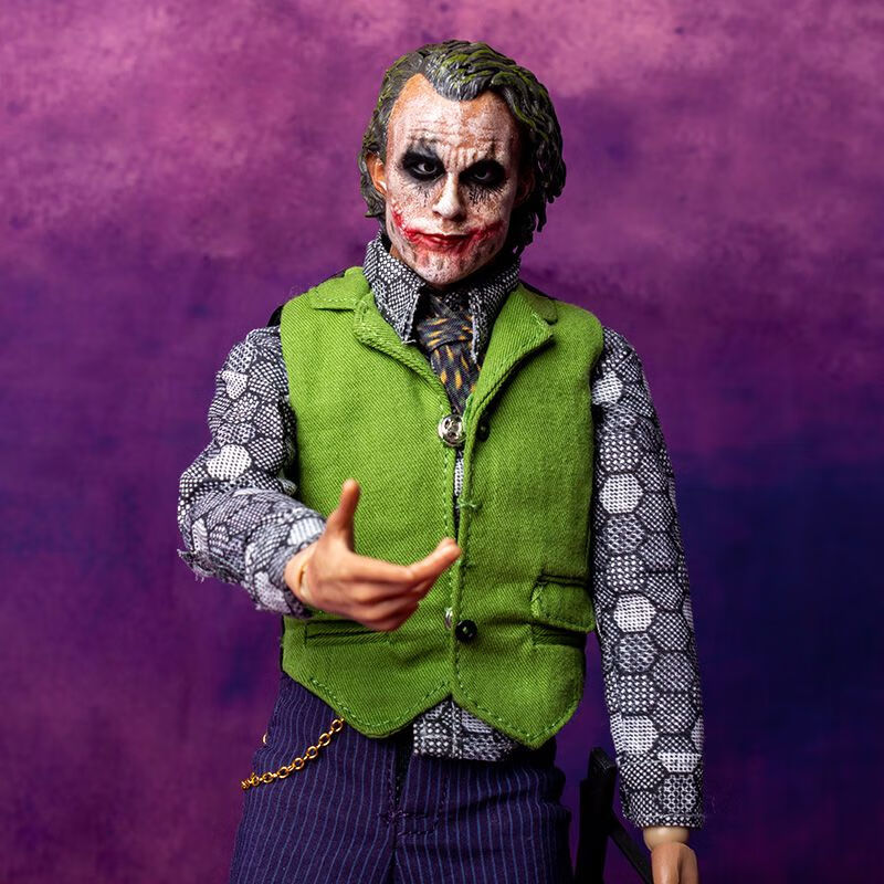 小丑希斯莱杰蝙蝠侠黑暗骑士可动动漫dc英雄模型34代布衣人偶 四代