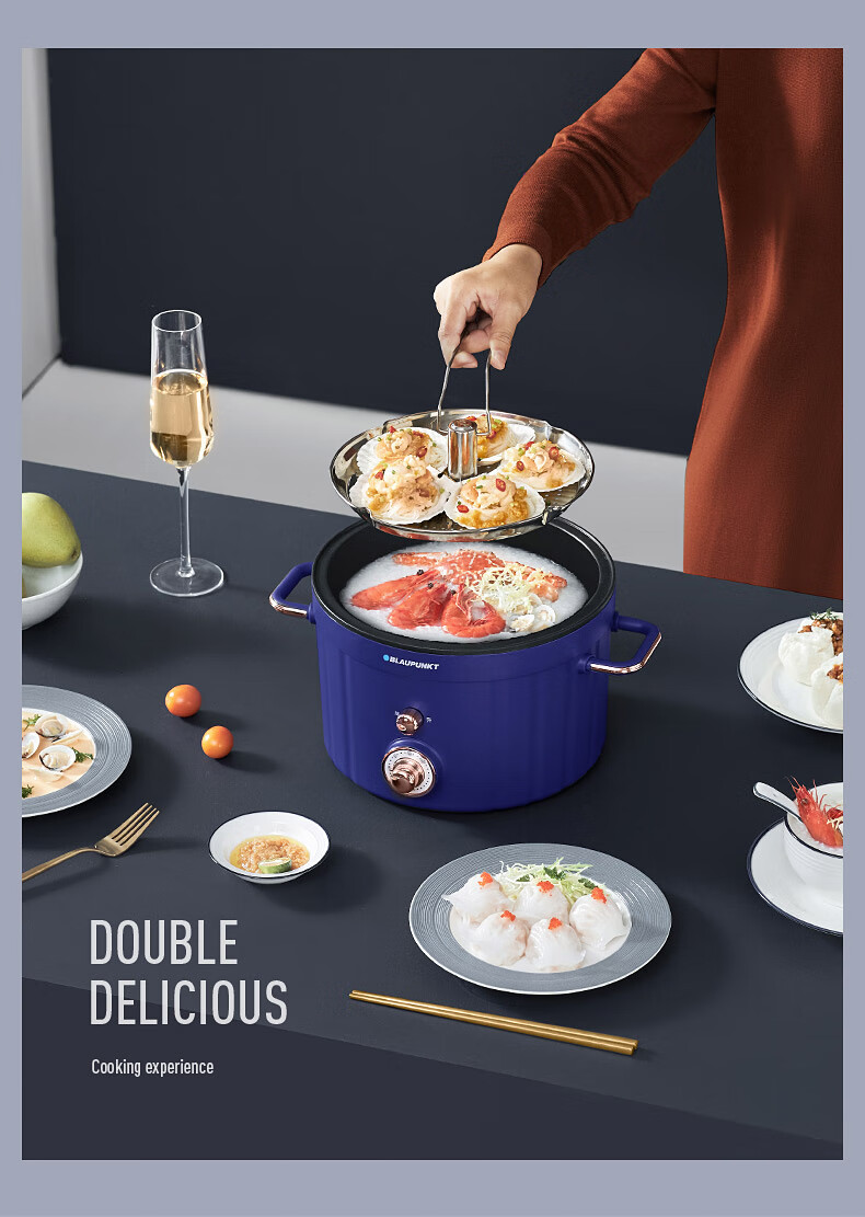 blaupunkt德国蓝宝智能自动升降电火锅锅家用多功能一体锅电热锅宿舍