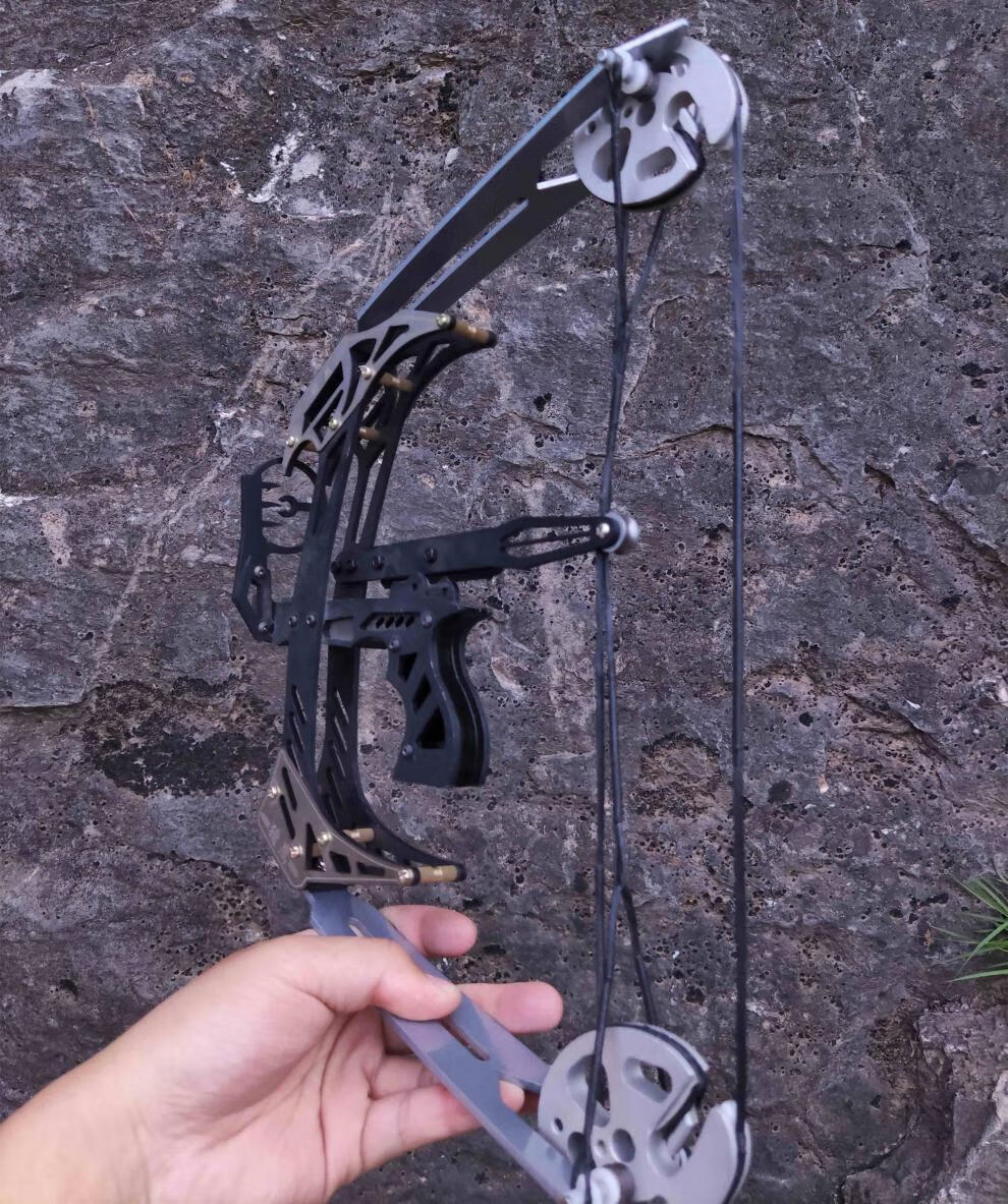 弓箭迷你猎鹰小型弓金属滑轮弓射箭器材非直拉反曲弓 裸弓 6箭【图片