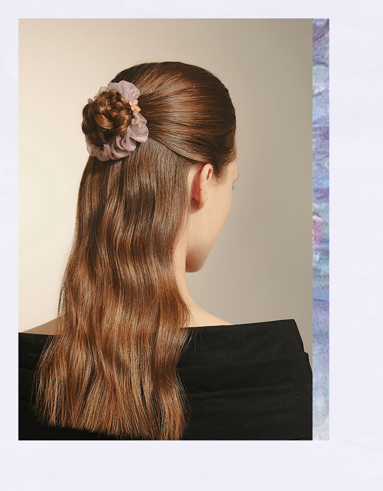 She's Monet Crystal Glass Organza Butterfly Ponytail Hair Tie Headband, Birthday Gift for Girlfriend 7
