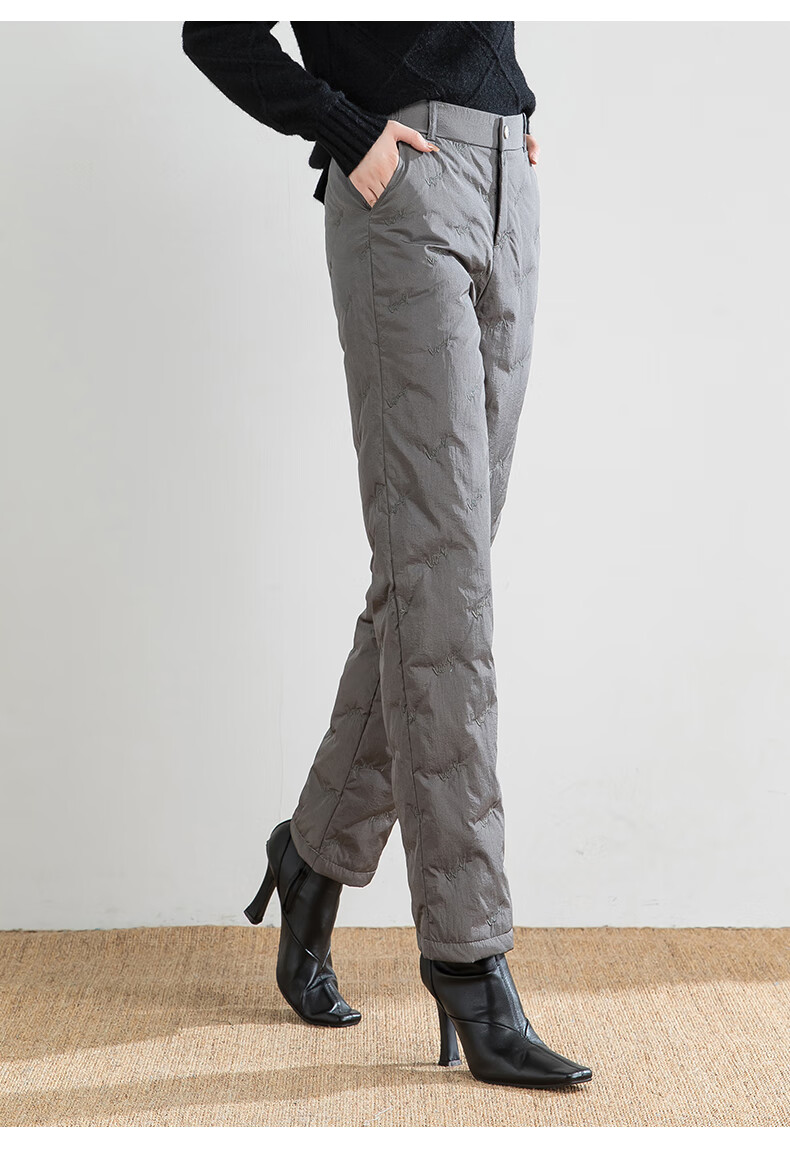 梦舒雅羽绒裤女冬外穿加绒加厚2021年新款高腰时尚白