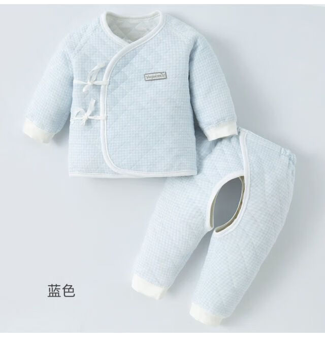 和尚服新生儿秋冬婴儿保暖内衣套装秋冬款夹棉新生儿衣服男女宝宝薄棉