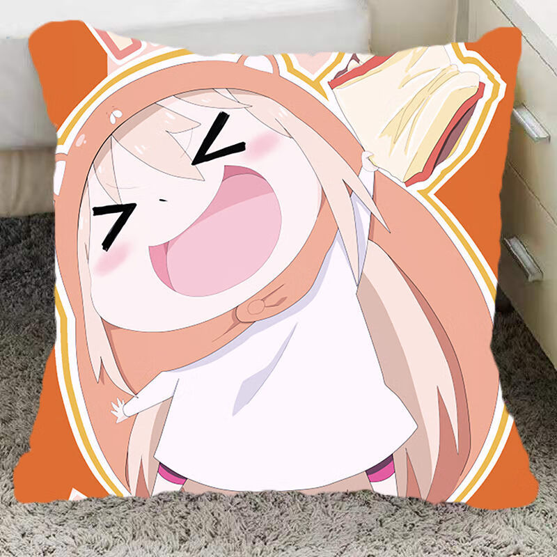 泰戈登干物妹小埋抱枕二次元周边同款卡通可爱靠垫卧室床头沙发靠腰垫