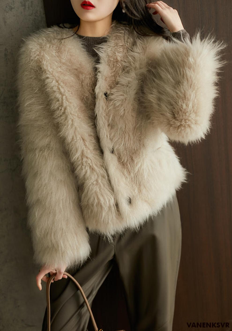 梵恩萨(vanenksvr)轻奢品牌奢华皮草短外套女 视觉盛宴v殿堂级别 敲