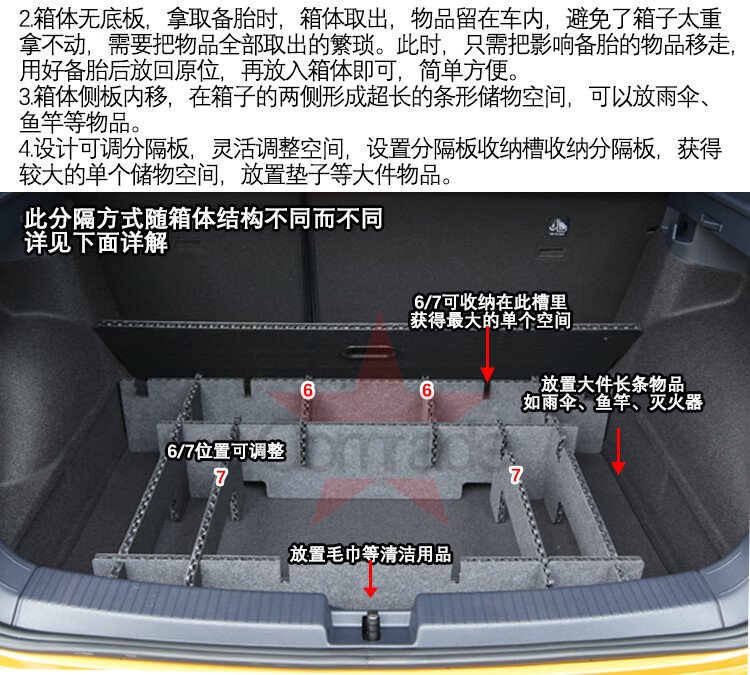 適用於途嶽明銳朗行朗逸速騰床車魔盒車載收納床車後備箱改裝床填平