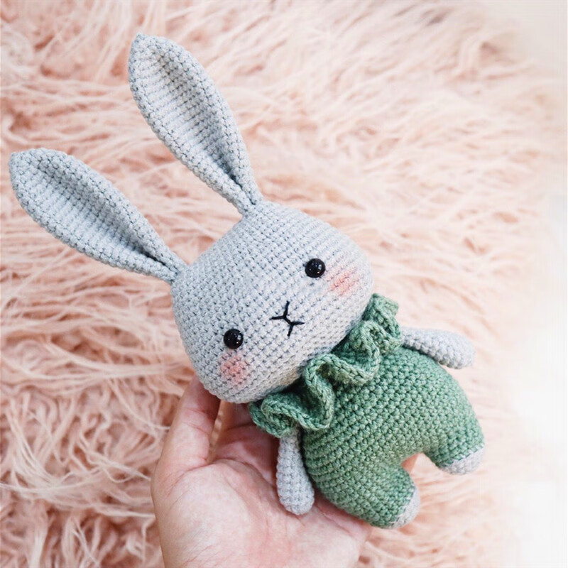 可狄打发时间趣编织diy手工毛线钩针可爱兔子浣熊猫咪打发时间送孩子