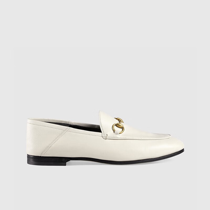 古驰(gucci) 女鞋 女士brixton马衔扣乐福鞋休闲皮鞋 414998 dlc00