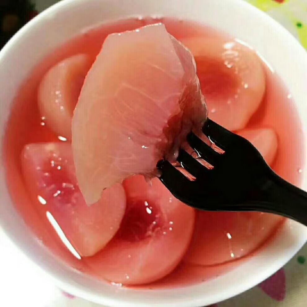 丹东特产汇顺源黑沟大毛桃罐头新鲜毛桃冰糖水果罐头甜点三瓶560克