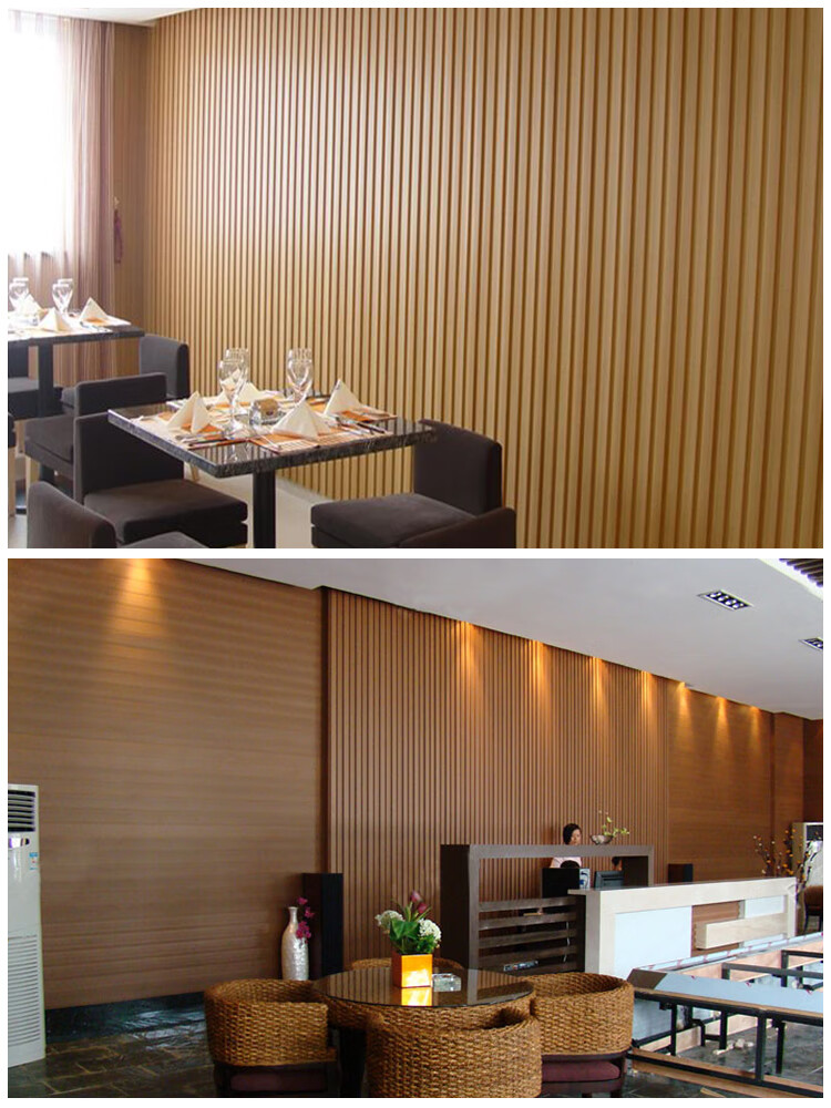 护墙板吊顶150阳台绿可木装饰免漆板背景格栅米兰橡木竹木一米价格3米