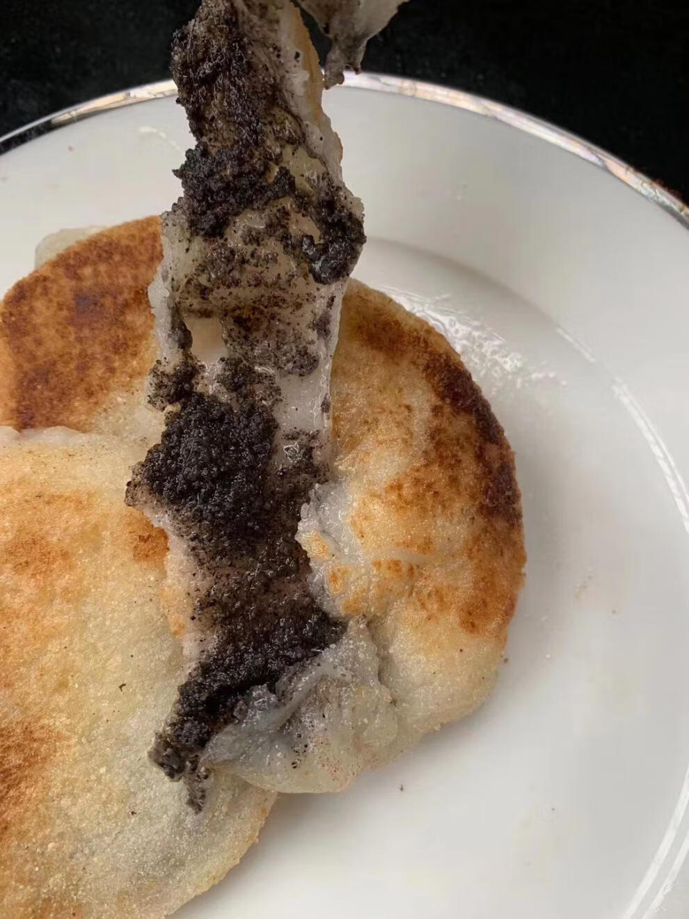 浙江建德特产三都麻糍农家纯手工糯米糍粑年糕手打枚芝麻豆沙馅 豆沙