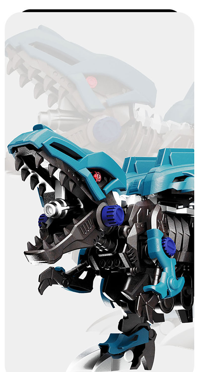 同款霸王龙机械电动大恐龙玩具男孩拼装插积木模型 5706沧龙【图片