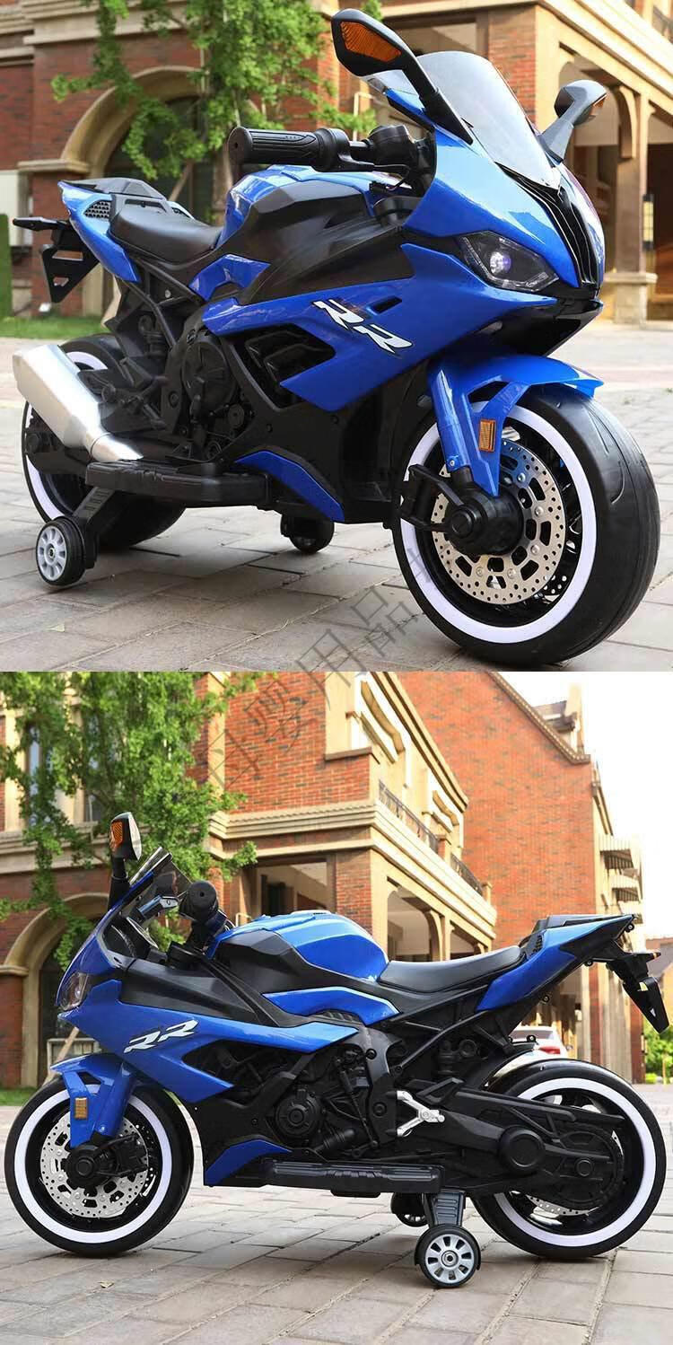 迪士尼六一儿童节礼物儿童电动摩托车宝马s1000rr男女宝宝车28岁超