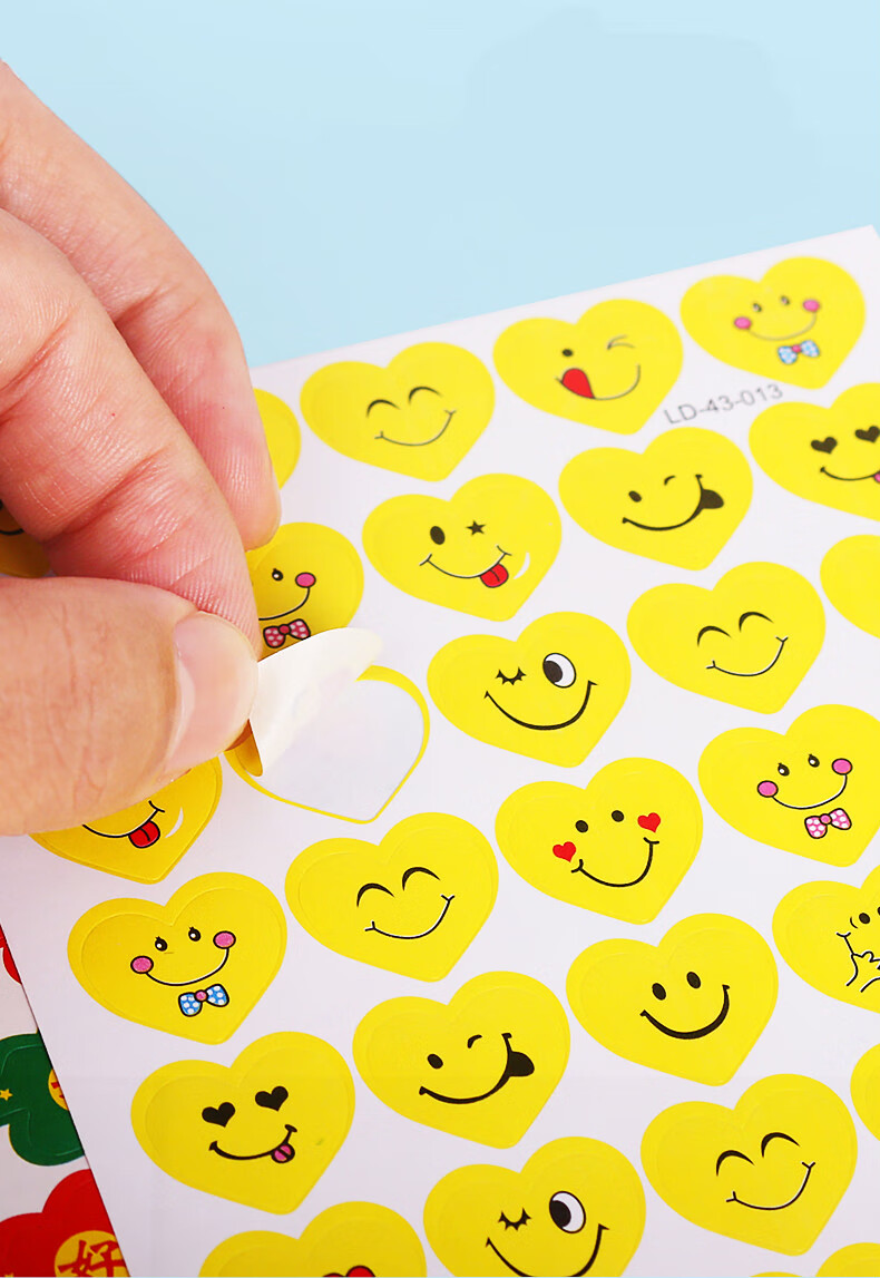 幼儿园小红花纸学生泡泡贴卡通贴画贴纸书儿童自律表扬装饰40包随机发