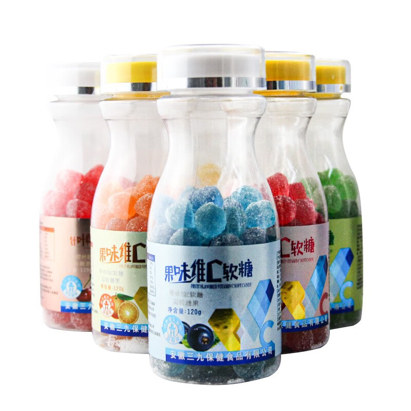 三九全康牌维生素c含片06g60片维生素c含片60片口味随机1瓶装