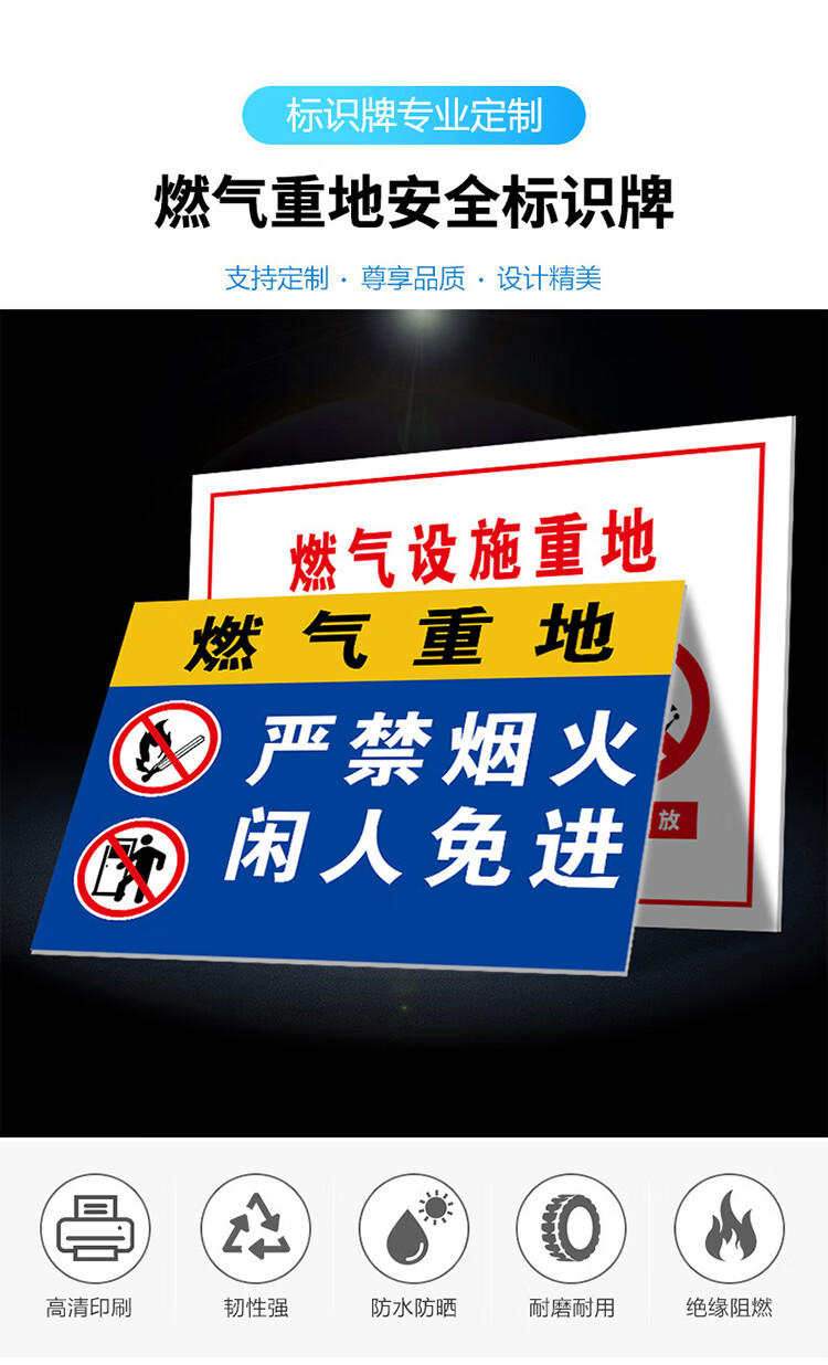 占用燃气房标志燃气阀门提示牌消防安全标识标牌定制定制专拍30x40cm