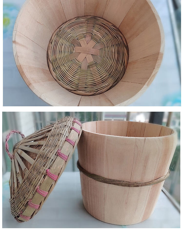 竹蒸笼 贵州杉木蒸饭木桶木甑子蒸笼木正子木饭桶蒸糯米饭木蒸格 5寸