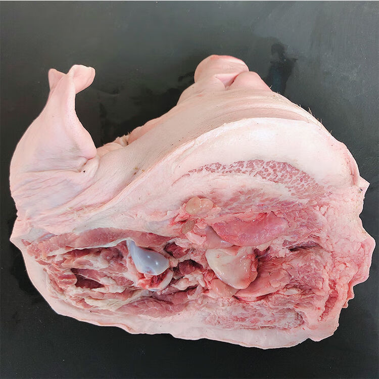 新鲜猪头生猪头整只猪头土猪头猪脸带耳朵猪脸猪头法拉尔特19斤头个