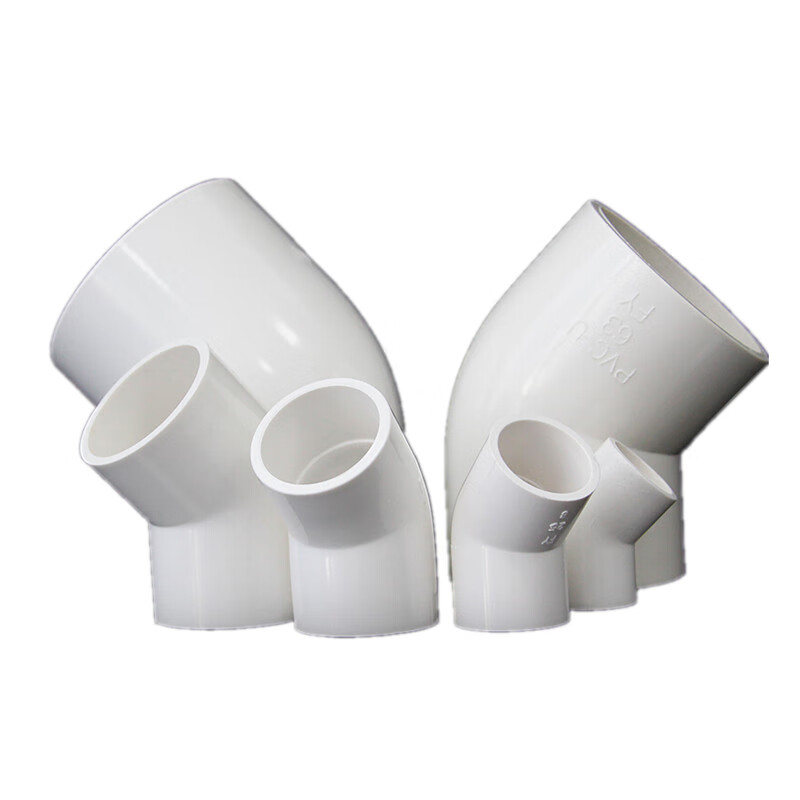 pvc给水管45度弯头 直弯 上水管配件20 25 32 40 50 63 75 90 110 63